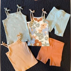 Little co organic cotton toddler girl sets